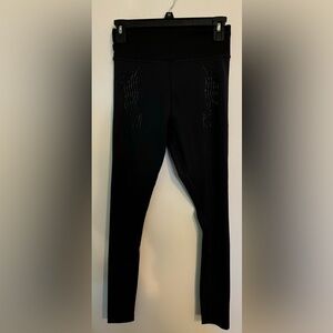 Gymshark Exo Ultra Womens Black Leggings Highrise Silicone Waist & Accents Med